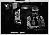[Five 35mm Film Frames: Subway Passengers, New York City: Woman Reading, Man in Hat and Shirt Sleeves, Woman with Hands to Face and Newspaper on Lap, Older Woman, Man Leaning in Doorway, Older Woman Seated Next to Man in Cap], Walker Evans (American, St. Louis, Missouri 1903–1975 New Haven, Connecticut), Film negative