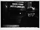 [Two 35mm Film Frames: Subway Passengers, New York City: Man in Hat and Overcoat Beneath 