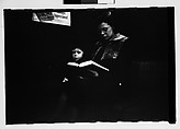[Five 35mm Film Frames: Subway Passengers, New York City: Man Reading Newspaper, Mother with Book on Lap and Child], Walker Evans (American, St. Louis, Missouri 1903–1975 New Haven, Connecticut), Film negative