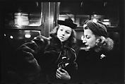 [Five 35mm Film Frames: Subway Passengers, New York City: Two Women, Man in Cap, Woman in Hat and Fur Collar, Man in Hat], Walker Evans  American, Film negative
