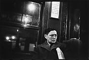 [Five 35mm Film Frames: Subway Passengers, New York City: Man, Woman and Man Beneath 