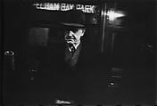[Three 35mm Film Frames: Subway Passengers, New York City:  Elderly Man in Hat Beneath 