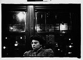 [Five 35mm Film Frames: Subway Passengers, New York City: Man in Hat and Eyeglasses, Young Woman in Eyeglasses and Coat, Man in Hat Beneath Map, Subway Newsstand Vendor in Front of Magazine Display], Walker Evans (American, St. Louis, Missouri 1903–1975 New Haven, Connecticut), Film negative
