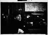 [Five 35mm Film Frames: Subway Passengers, New York City: Man in Hat and Eyeglasses, Young Woman in Eyeglasses and Coat, Man in Hat Beneath Map, Subway Newsstand Vendor in Front of Magazine Display], Walker Evans (American, St. Louis, Missouri 1903–1975 New Haven, Connecticut), Film negative