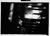 [Five 35mm Film Frames: Subway Passengers, New York City: Man Wearing Eyeglasses and Hat in Car Corner, Magazine Display at Subway Newsstand, Girl], Walker Evans (American, St. Louis, Missouri 1903–1975 New Haven, Connecticut), Film negative