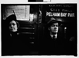 [Five 35mm Film Frames: Subway Passengers, New York City: Woman, Man Beneath 