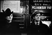 [Five 35mm Film Frames: Subway Passengers, New York City: Woman, Man Beneath "Lex Ave Local" Sign, Mother and Daughter Beneath Symphony Poster, Older Woman in Hat and Fur Collar], Walker Evans (American, St. Louis, Missouri 1903–1975 New Haven, Connecticut), Film negative