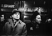 [Five 35mm Film Frames: Subway Passengers, Times Square Shuttle, New York City: Man, Woman in Face-Veiled Hat, Couple in Conversation], Walker Evans (American, St. Louis, Missouri 1903–1975 New Haven, Connecticut), Film negative