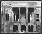 [Façade Detail of Hermitage Plantation House, Near Savannah, Georgia], Walker Evans  American, Film negative
