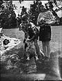 [Double Exposure: Robert and Lee Workum, Bedford Village, New York], Walker Evans  American, Film negative