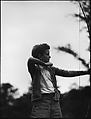 [Blair Fuller Holding Bow and Arrow, Cornish, New Hampshire], Walker Evans  American, Film negative