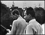 [Joseph Verner Reed and Unidentified Man Fishing on Dayboat, Possibly Everglades, Florida], Walker Evans  American, Film negative