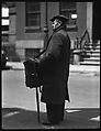 [Organ Grinder Street Musician, Possibly Bethune Street, New York City], Walker Evans  American, Film negative