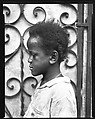 [Child in Profile Before Iron Gate, Havana], Walker Evans  American, Film negative
