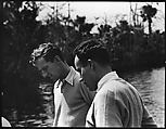 [Unidentified Men on Dayboat, Possibly Joseph Verner Reed, in Everglades, Florida], Walker Evans  American, Film negative