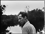 [Unidentified Man on Dayboat, Possibly Joseph Verner Reed, in Everglades, Florida], Walker Evans  American, Film negative