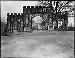 [Gothic Revival Gate, Old State Capitol, Milledgeville, Georgia], Walker Evans  American, Film negative