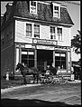 [Horse-Drawn Carriage in Front of General Store and Post Office, Plainfield, New Hampshire], Walker Evans  American, Film negative