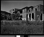 [Colonnade of Unfinished Italianate Revival Hotel on Coast, Florida], Walker Evans  American, Film negative