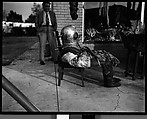 [Sponge Diver's Suit in Front of Mermaid Curio Shoppe, Florida], Walker Evans  American, Film negative