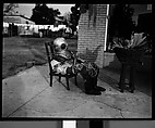 [Sponge Diver's Suit in Front of Mermaid Curio Shoppe, Florida], Walker Evans  American, Film negative