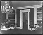 [Library in Residence of Gifford Cochran, Croton Falls, New York], Walker Evans  American, Film negative