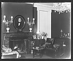 [View of Library Showing Fireplace, Residence of Gifford Cochran, Croton Falls, New York], Walker Evans  American, Film negative