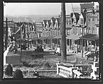 [Two-Family Houses, From St. Michael's Graveyard, Bethlehem, Pennsylvania], Walker Evans  American, Film negative