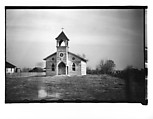 [Wooden Church, From Moving Automobile, Louisiana], Walker Evans  American, Film negative