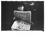 [Five 35mm Film Frames: Subway Passengers, New York City: Man Reading Newspaper, Mother with Book on Lap and Child], Walker Evans (American, St. Louis, Missouri 1903–1975 New Haven, Connecticut), Film negative