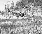 ["Prepare to Meet God" Arrow-Shaped Sign in Cornfield, Williamson, West Virginia], Ben Shahn  American, born Lithuania, Gelatin silver print