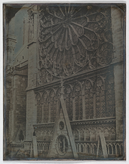 Rose Window, Notre-Dame Cathedral, Paris (277. Troyes. 1841. Cathedrale. Gde. Rose. Fichot-Paris [sic])