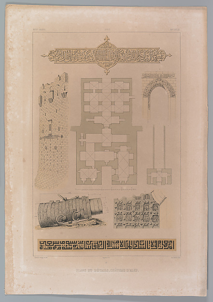 59. Plan et details, Château d’Alep