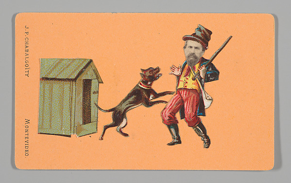 [Photo Collage: Dog Jumping at Man]
