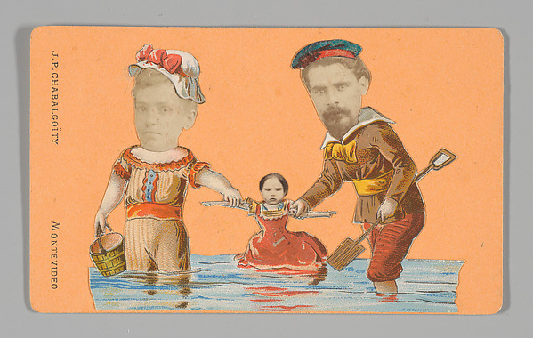 [Photo Collage: Two People Holding Girl in Water]