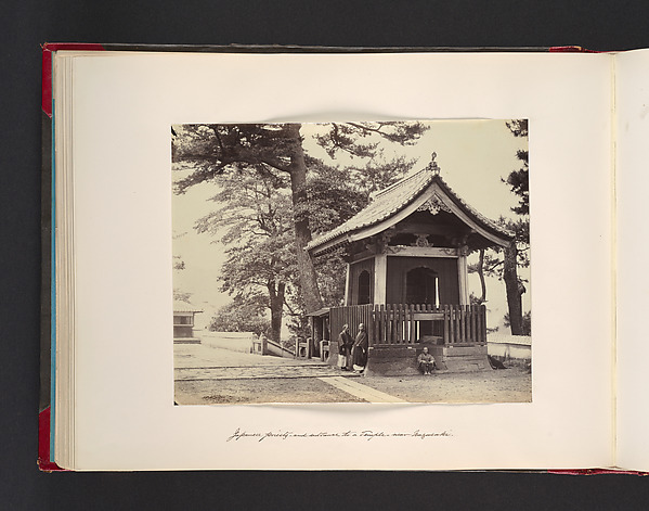 Japanese Priests and Entrance to a Temple, Near Nagasaki