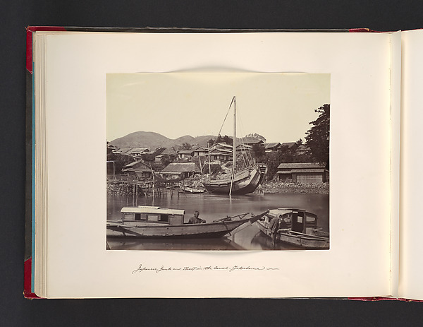 Japanese Junk and Boats in the Canal, Yokohama