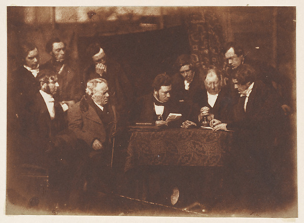 Hill and Adamson, Study for the Disruption Picture: Signing of the Deed of Demission