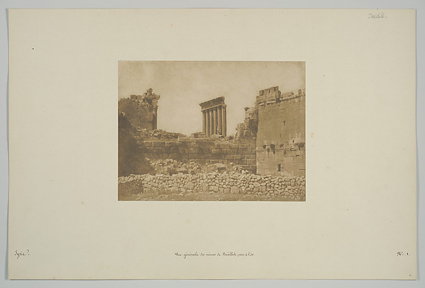 Vue générale des ruines de Baâlbek, prise à l'Est