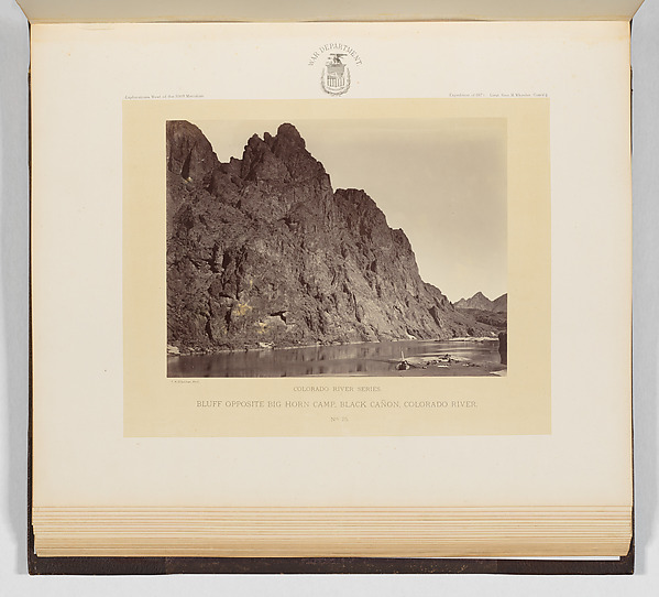 Bluff Opposite Big Horn Camp, Black Cañon, Colorado River