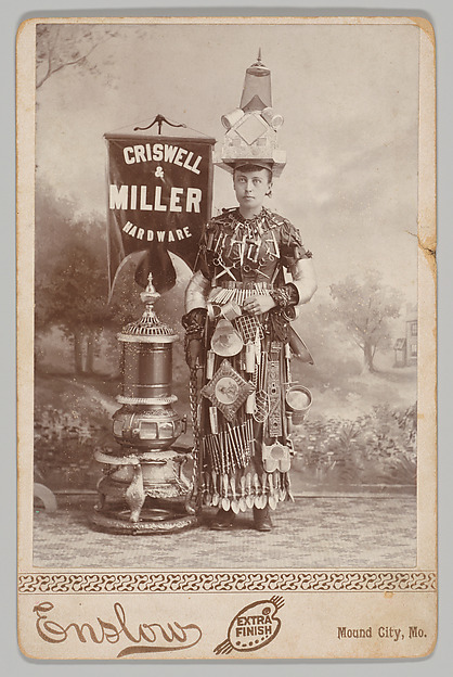 Merchant’s Carnival Portrait Advertising a Hardware Store, Mound City, Missouri by J. H. Enslow, The Metropolitan Museum of Art