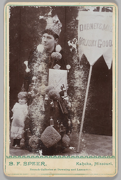 [Merchants' Carnival Portrait: Dabney & Maiz Holiday Goods, Kahoka, Missouri] by B. F. Speer, The Metropolitan Museum of Art