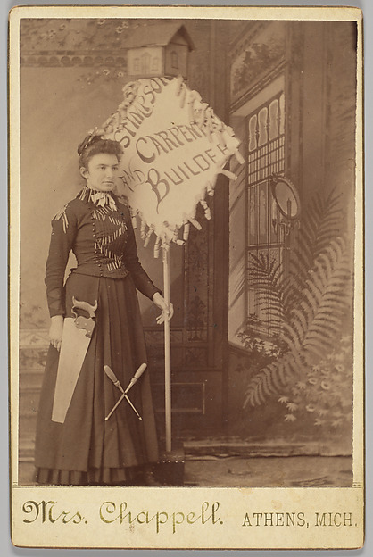 [Merchants' Carnival Portrait: Stimpson Carpenter & Builder, Athens, Michigan] by Eliza B. Chappell, The Metropolitan Museum of Art
