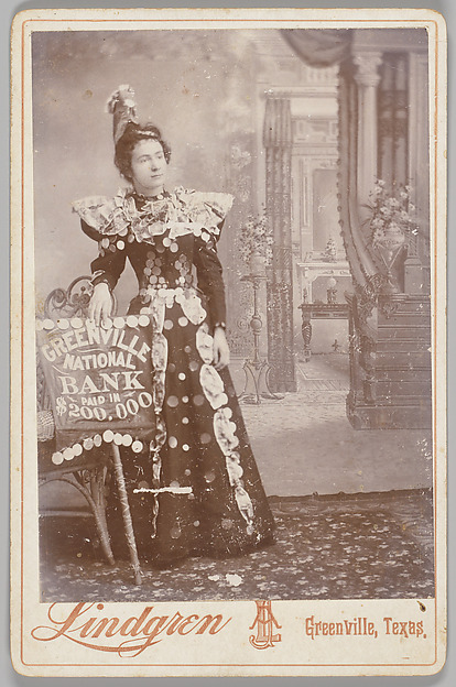 [Merchants' Carnival Portrait: Greenville National Bank, Greenville, Texas] by John Alfred Lindgren, The Metropolitan Museum of Art