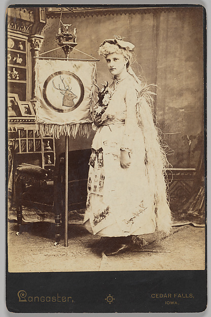 [Merchants' Carnival Portrait: with Elk Banner, Cedar Falls, Iowa]