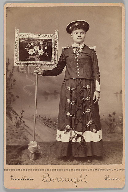 [Merchants' Carnival Portrait: with Floral Banner, Lanesboro, Minnesota] by T. L. Bersagel, The Metropolitan Museum of Art