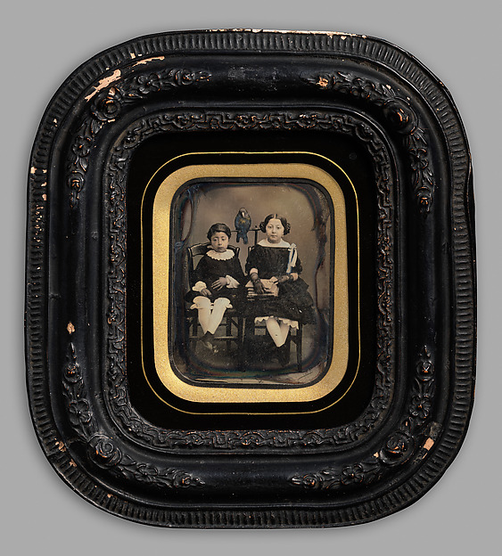[Two Children with Parrot]