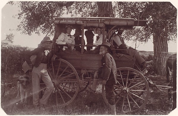 [Group with Horse-Drawn Carriage]