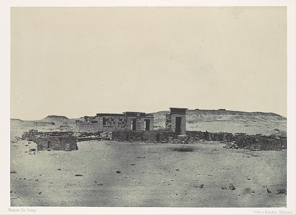 Nubie. Temple et Village de Débôd. Parembole de l'itinéraire d'Antonin