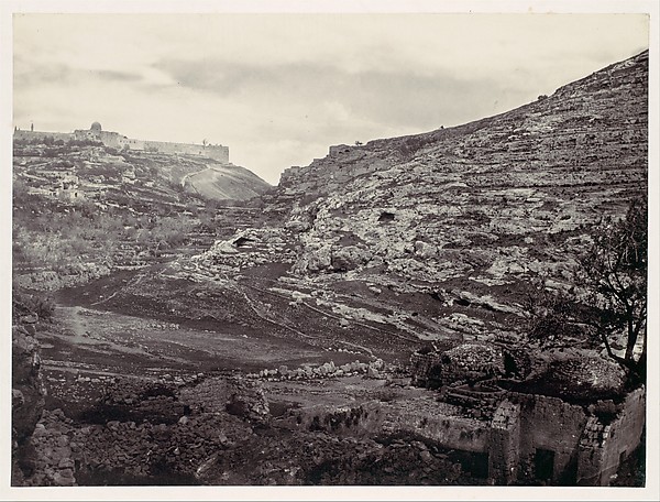 Mount Moriah, Jerusalem, from the Well of En Rogel